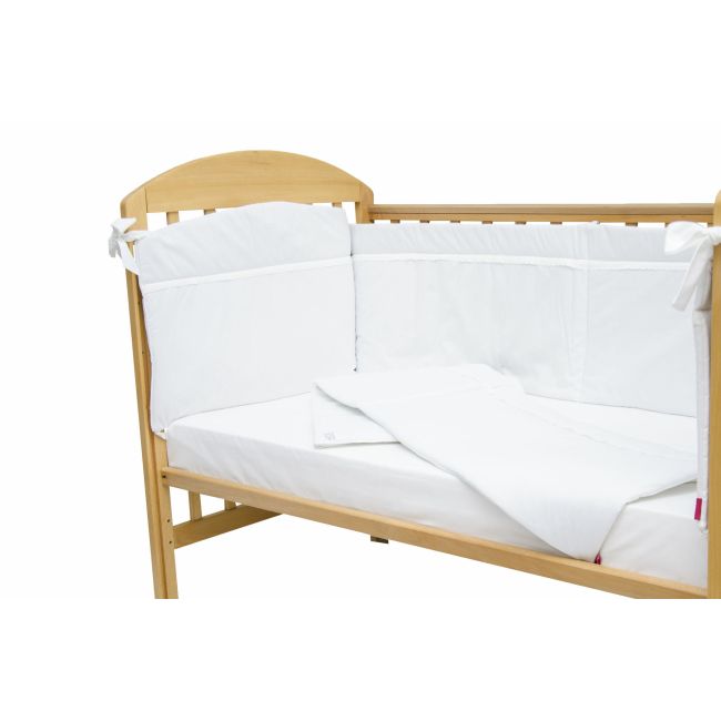Set protectii patut Alb cu dantela, din bumbac, 50x100 cm KDE20NBACDBABY