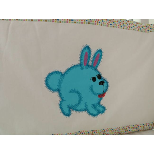 Set protectii patut Animale brodate, din bumbac KDESPBAB60