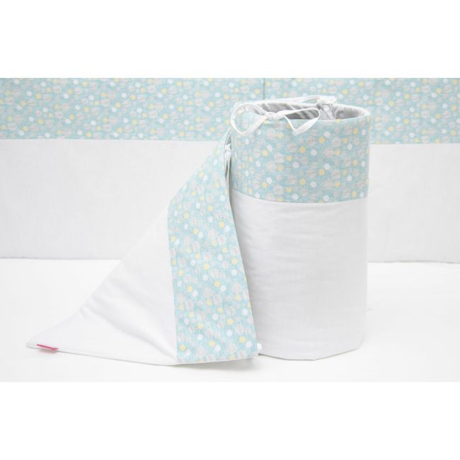 Set protectii patut Bubble Blue, din bumbac, 60x120 cm KDE35NBBBLU
