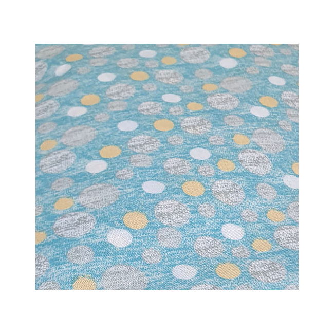 Set protectii patut Bubble Blue, din bumbac, 70x140 cm KDE35NBBBLU70140