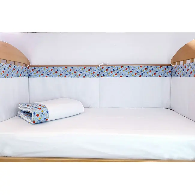 Set protectii patut Dansul Bulinelor, din bumbac, 50x100 cm KDE20NBDBBABY