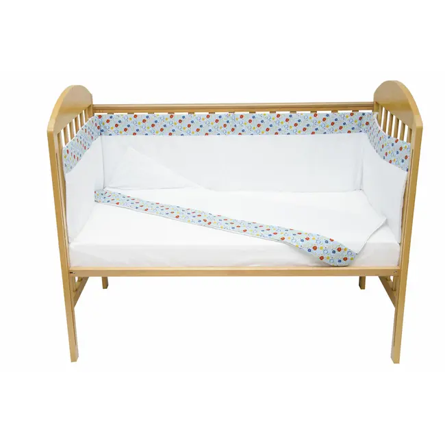 Set protectii patut Dansul Bulinelor, din bumbac, 60x120 cm KDE35NBDB