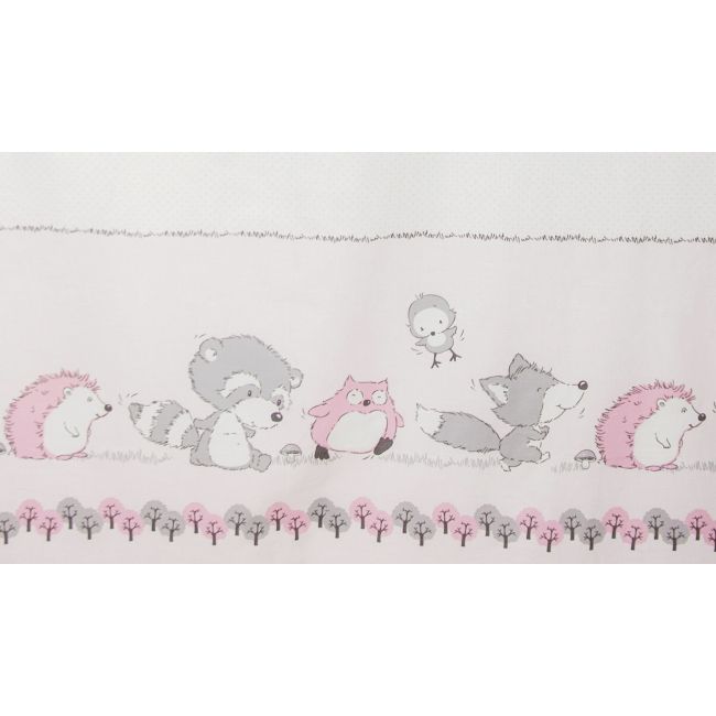 Set protectii patut Odette Pink, din bumbac, 50x100 cm KDE20NBODTPBABY