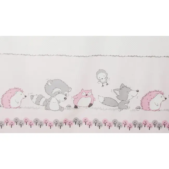 Set protectii patut Odette Pink, din bumbac, 50x100 cm KDE20NBODTPBABY