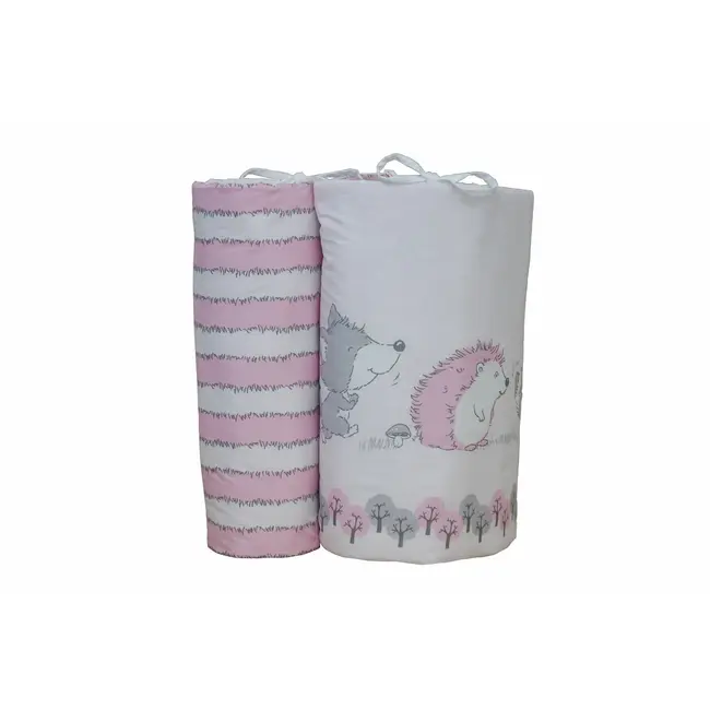 Set protectii patut Odette Pink, din bumbac, 70x120 cm KDE35NBODTP70120