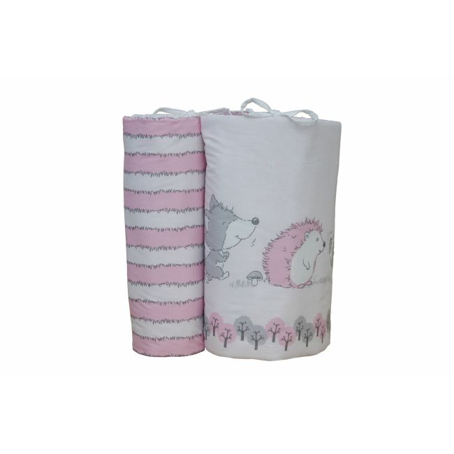 Set protectii patut Odette Pink, din bumbac, 70x140 cm KDE35NBODTP70140