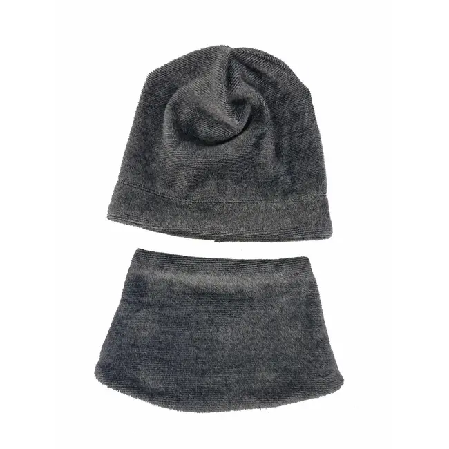 Set caciula cu guler Fleece Gray, 41-45 cm KDECPF618GR