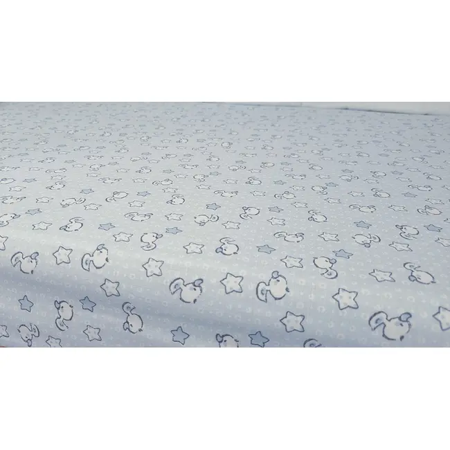 Set cearceafuri Blue Ducks, cu elastic, din bumbac, 60x120 cm KDECE260120BLDK
