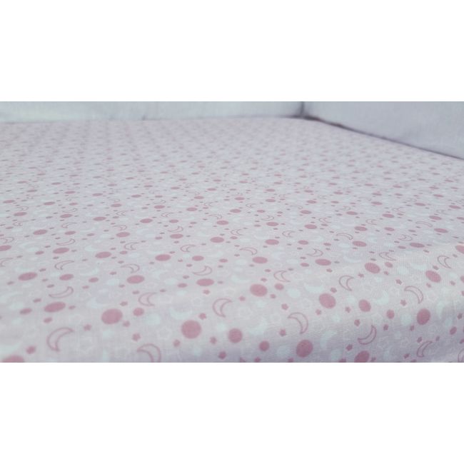 Set cearceafuri Pink Moon, cu elastic, din bumbac, 60x120 cm KDECE260120PKMOO