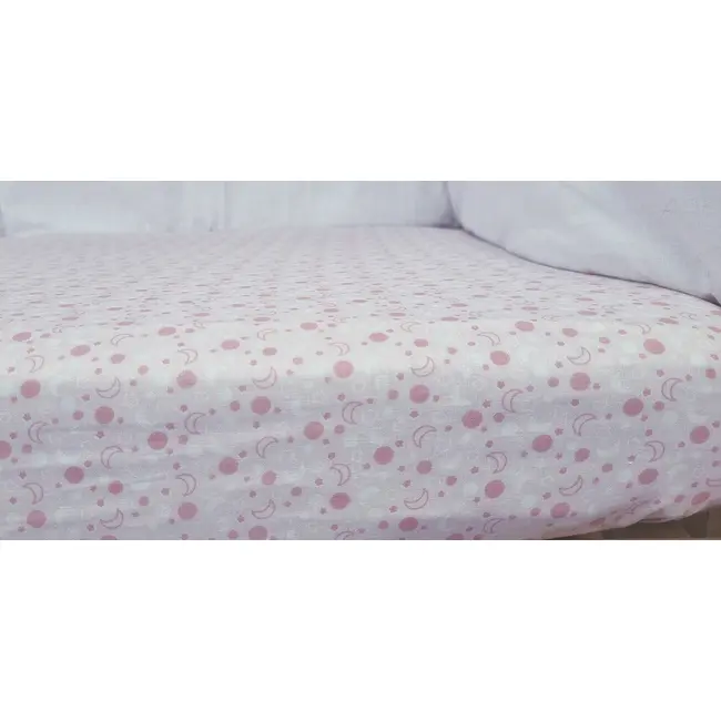 Set cearceafuri Pink Moon, cu elastic, din bumbac, 60x85 cm KDECE26085PKMOO