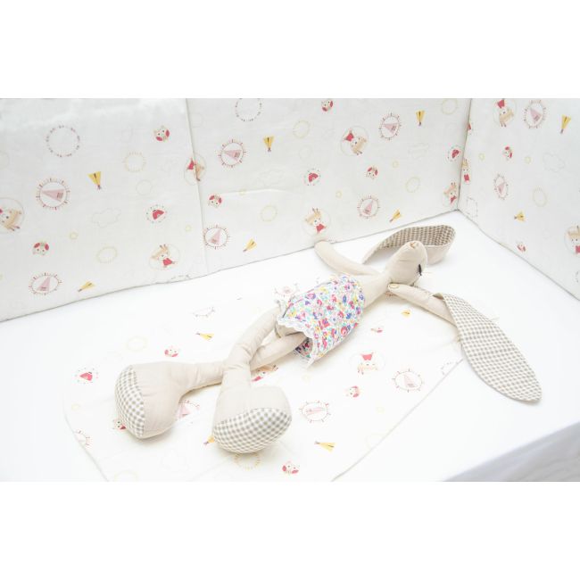 Set protectii patut Mici indieni, din bumbac, 70x140 cm KDE35NBMI70140