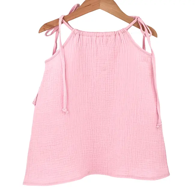 Top cu snur pentru copii, din muselina, Magic Pink, 18-24 luni KDETSM1824WLP