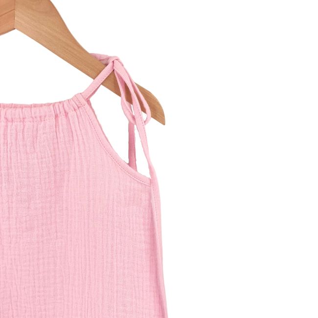 Top cu snur pentru copii, din muselina, Magic Pink, 6-7 ani KDETSM67WLP