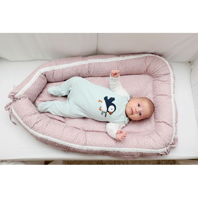 Baby Nest Marshmellow Spots - culcus bebelus pentru dormit, reversibil, multifunctional 100 x 60 cm KDEBN100MMS