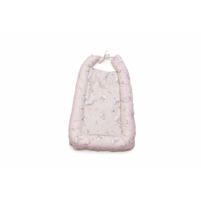 Baby Nest Ursuletul Martinica roz - culcus bebelus pentru dormit, reversibil, multifunctional 100 x 60 cm KDEBN100UMR