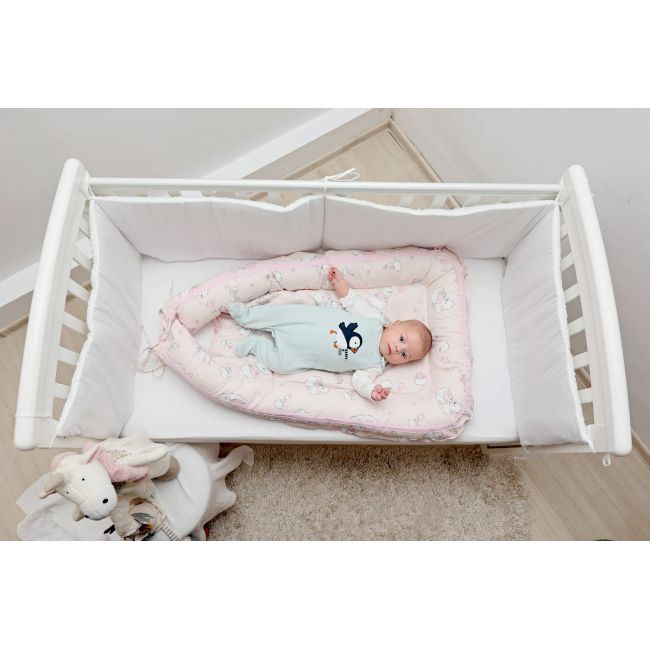 Baby Nest Ursuletul Martinica roz - culcus bebelus pentru dormit, reversibil, multifunctional 100 x 60 cm KDEBN100UMR