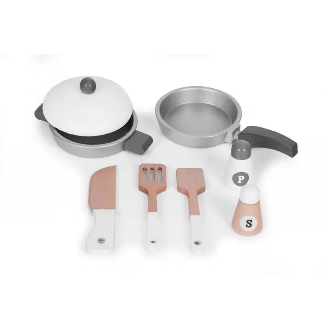 Bucatarie din lemn pentru copii cu accesorii, 48 x 26 x 77 cm, ecotoys hm232569 edeedihm232569