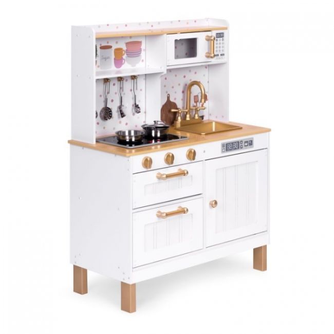 Bucatarie mare din lemn pentru copii cu accesorii, 70 x 30 x 93.5 cm, ecotoys 7275 edeedi7275