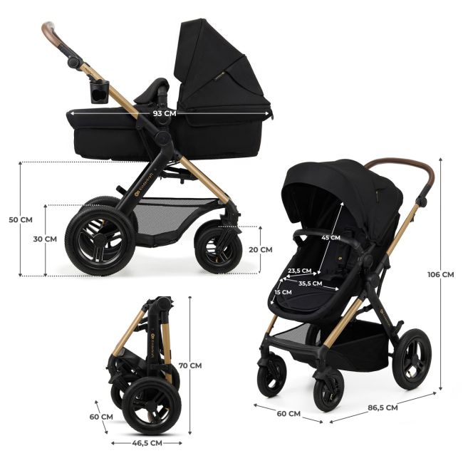 CARUCIOR MULTIFUNCTIONAL KINDERKRAFT MOOV 2 AIR 4IN1 PURE BLACK VIVKSMOOV02BLK4000