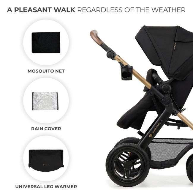 CARUCIOR MULTIFUNCTIONAL KINDERKRAFT MOOV 2 AIR 4IN1 PURE BLACK VIVKSMOOV02BLK4000
