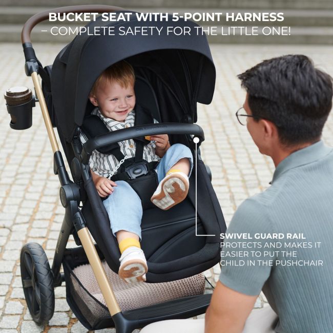 CARUCIOR MULTIFUNCTIONAL KINDERKRAFT MOOV 2 AIR 4IN1 PURE BLACK VIVKSMOOV02BLK4000