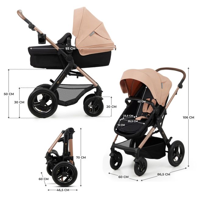 CARUCIOR MULTIFUNCTIONAL KINDERKRAFT MOOV 2 AIR 4IN1 SAND BEIGE VIVKSMOOV02BEG4000