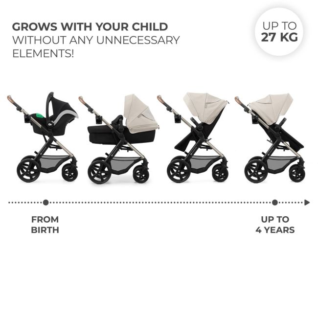 CARUCIOR MULTIFUNCTIONAL KINDERKRAFT MOOV 2 EVA 4IN1 MOON GREY VIVKSMOOV2GRYEV400