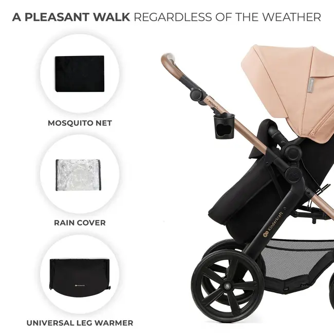 CARUCIOR MULTIFUNCTIONAL KINDERKRAFT MOOV 2 EVA 4IN1 SAND BEIGE VIVKSMOOV2BEGEV400