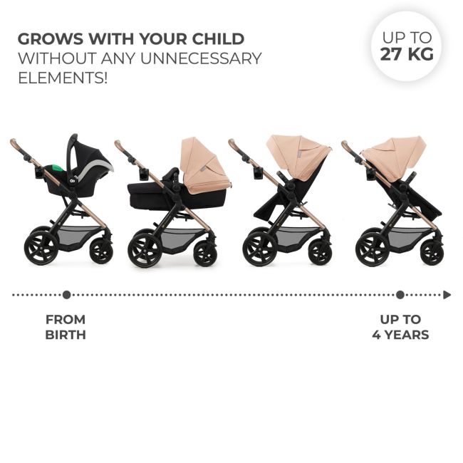 CARUCIOR MULTIFUNCTIONAL KINDERKRAFT MOOV 2 EVA 4IN1 SAND BEIGE VIVKSMOOV2BEGEV400
