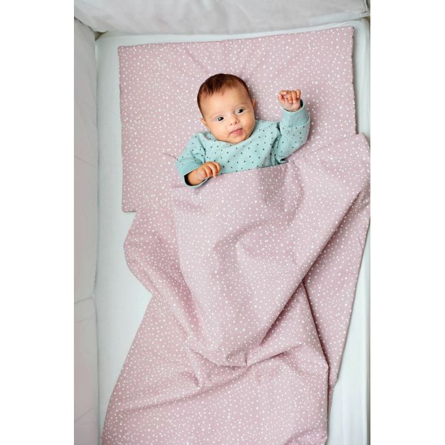 Lenjerie de pat copii,  Marshmellow Spots, din bumbac, 70x110 cm, 75x100 cm set 3 piese KDELP3753570110MMS
