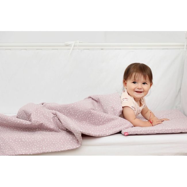 Lenjerie de pat copii,  Marshmellow Spots, din bumbac, 70x120 cm, 75x100 cm set 3 piese KDELP3753570120MMS
