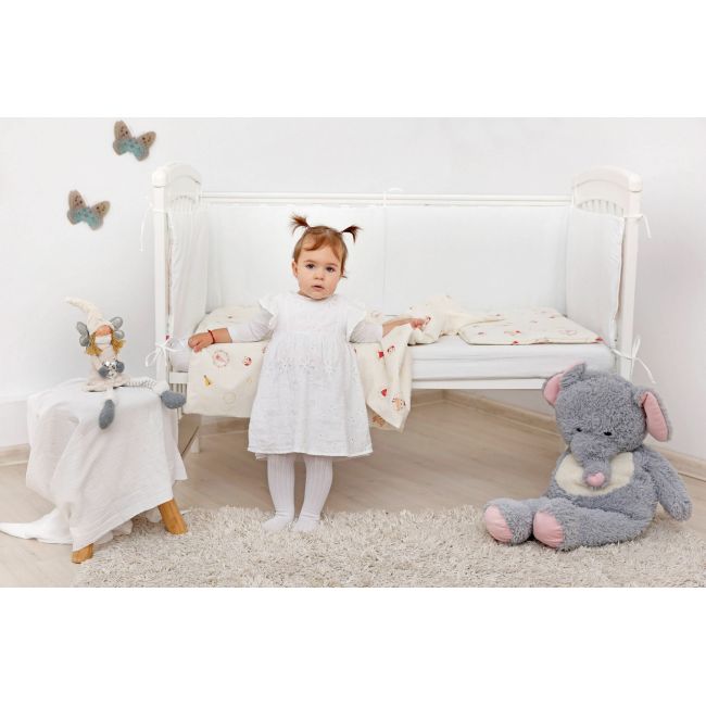 Lenjerie pat copii Mici Indieni, din bumbac, 60x120 cm, 75x100 cm set 3 piese KDELP3753560120MI