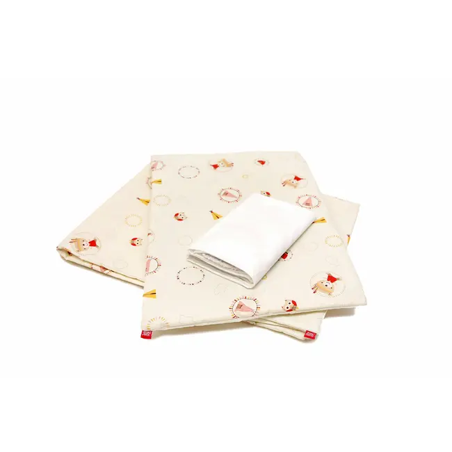 Lenjerie pat copii Mici Indieni, din bumbac, 63x127 cm, 100x135 cm set 4 piese KDELP41004063127MI