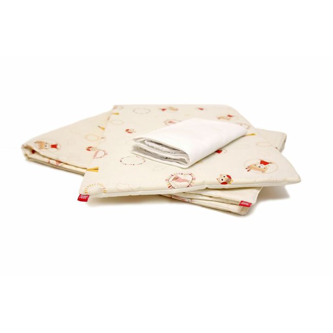 Lenjerie pat copii Mici Indieni, din bumbac, 70x110 cm, 75x100 cm set 3 piese KDELP3753570110MI