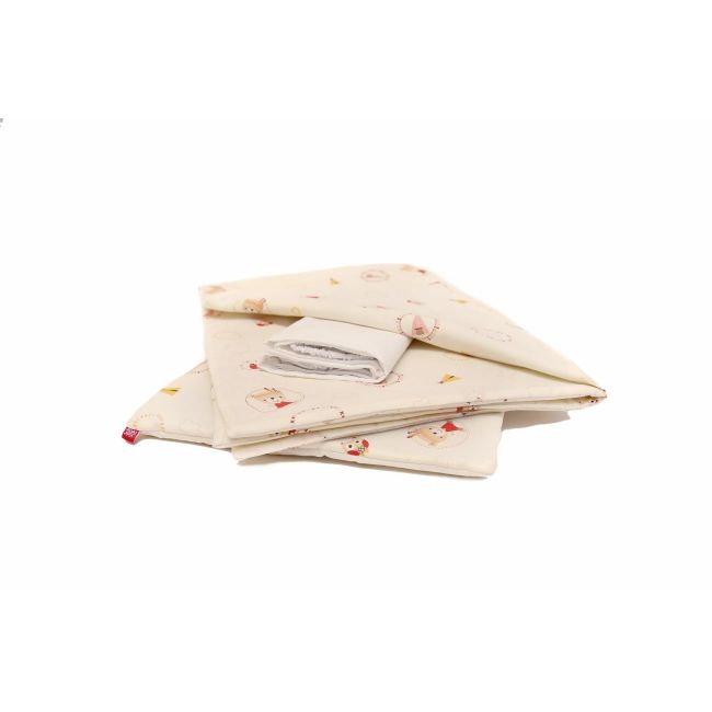 Lenjerie pat copii Mici Indieni, din bumbac, 70x120 cm, 110x125 cm set 4 piese KDELP41103570120MI