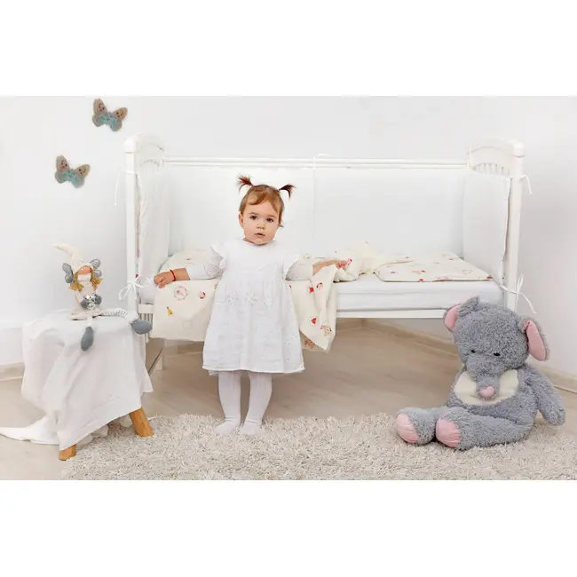 Lenjerie pat copii Mici Indieni, din bumbac, 70x120 cm, 75x100 cm set 3 piese KDELP3753570120MI