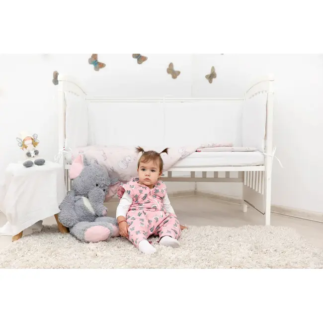 Lenjerie pat copii Ursuletul Martinica Roz, din bumbac, 70x110 cm, 75x100 cm set 3 piese KDELP3753570110UMR