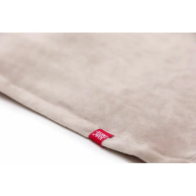 Paturica pufoasa de plus bej, din polyester, 100x120 cm KDEPPB100120