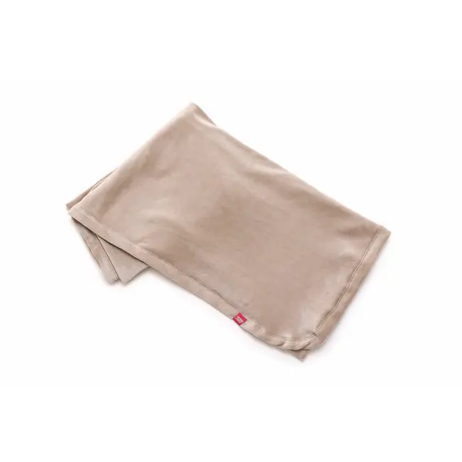 Paturica pufoasa de plus bej, din polyester, 100x120 cm KDEPPB100120