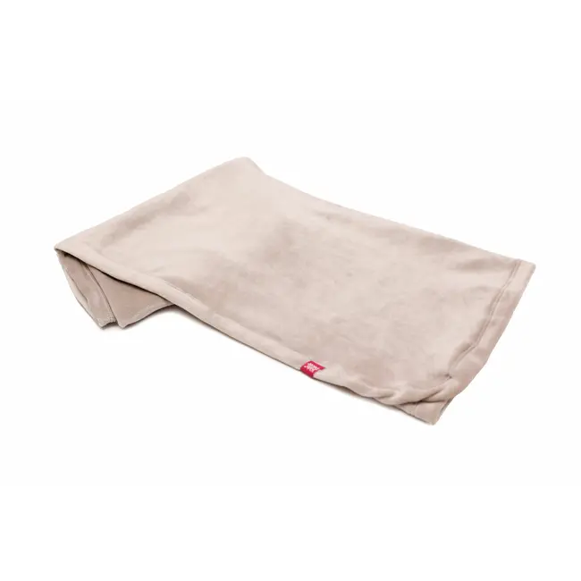 Paturica pufoasa de plus bej, din polyester, 100x120 cm KDEPPB100120