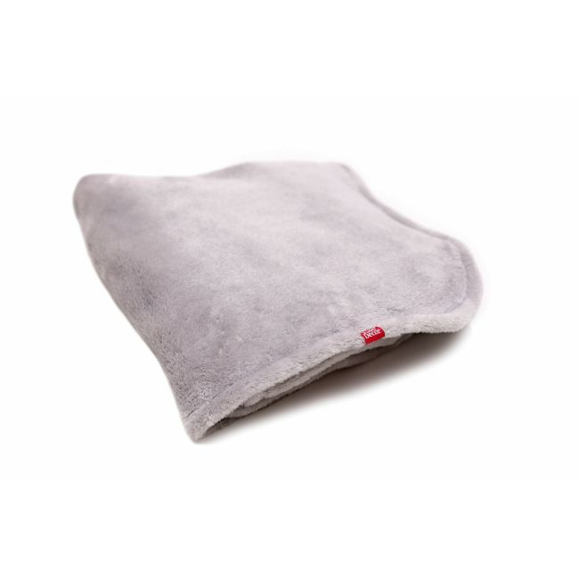 Paturica pufoasa de plus gri, din polyester, 100x120 cm KDEPPG100120