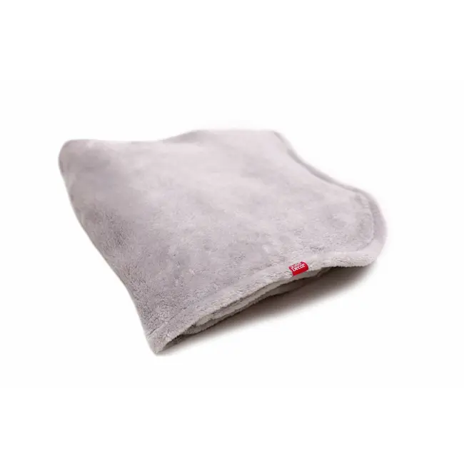 Paturica pufoasa de plus gri, din polyester, 100x120 cm KDEPPG100120