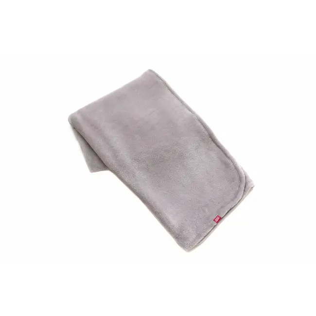 Paturica pufoasa de plus gri, din polyester, 100x120 cm KDEPPG100120