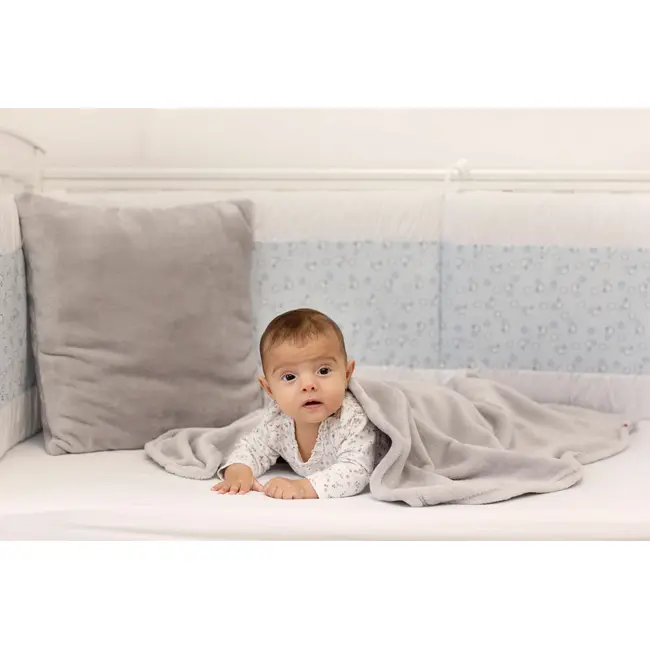 Paturica pufoasa de plus gri, din polyester, 120x150 cm KDEPPG120150