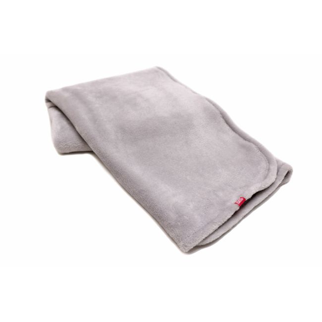 Paturica pufoasa de plus gri, din polyester, 120x150 cm KDEPPG120150