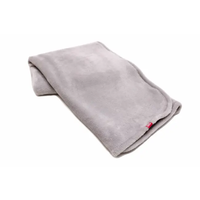 Paturica pufoasa de plus gri, din polyester, 120x150 cm KDEPPG120150