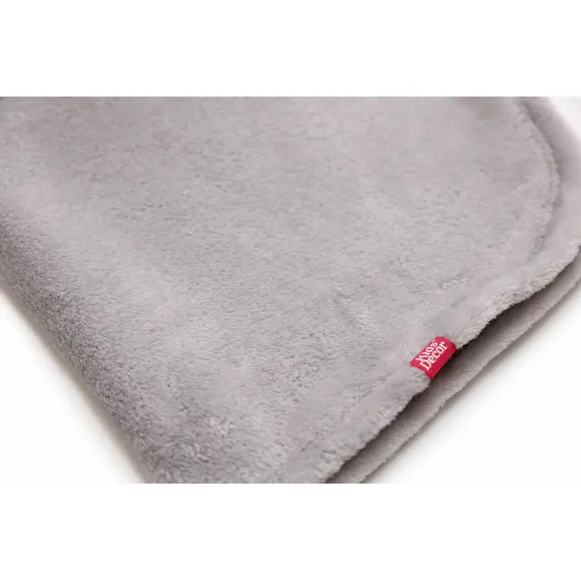 Paturica pufoasa de plus gri, din polyester, 120x150 cm KDEPPG120150