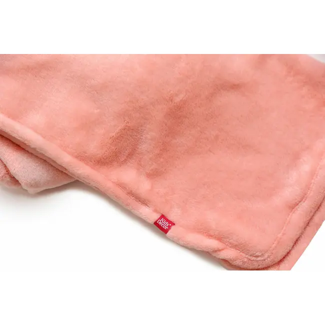 Paturica pufoasa de plus roz, din polyester, 100x120 cm KDEPPR100120