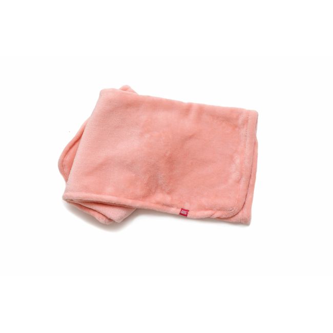 Paturica pufoasa de plus roz, din polyester, 75x75 cm KDEPPR7575