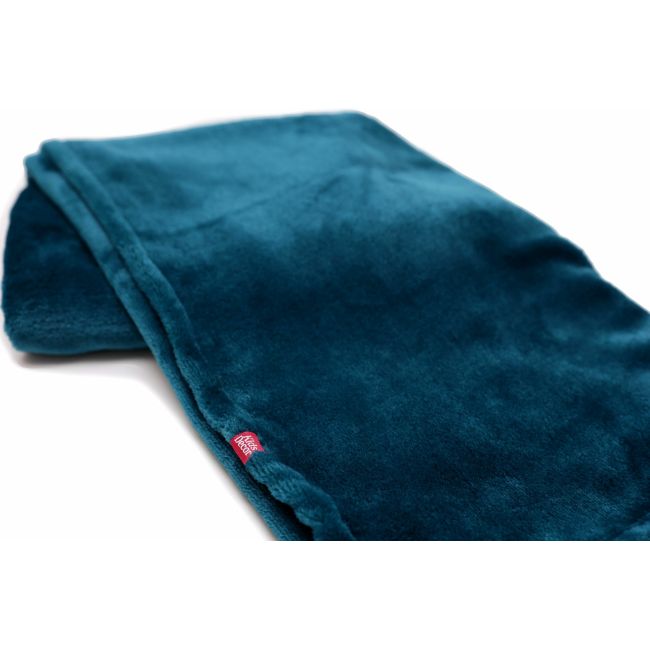 Paturica pufoasa de plus turcoaz, din polyester, 100x120 cm KDEPPT100120